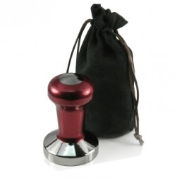 Coffee tamper 58mm stainless flat red – Protamp